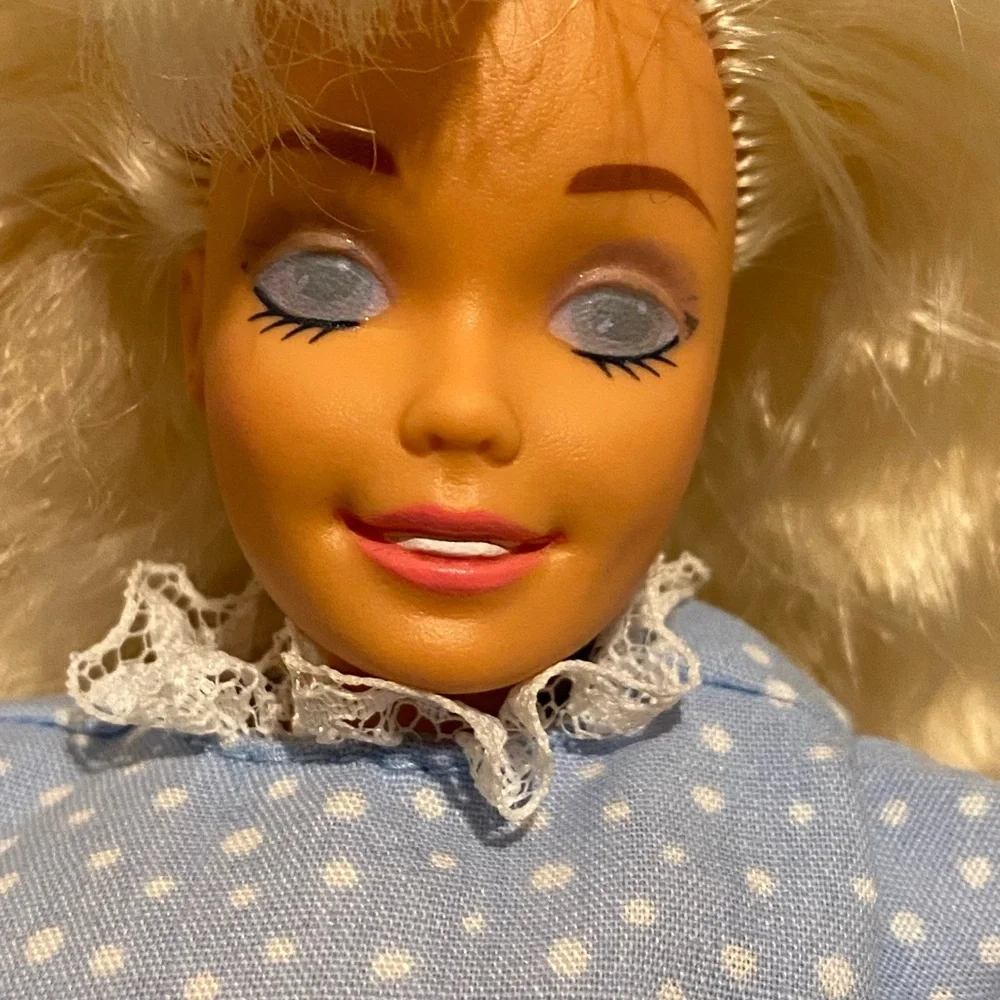 Bedtime Barbie Blue Pajamas 1994 Vintage Mattel Works - Picture 8 of 8